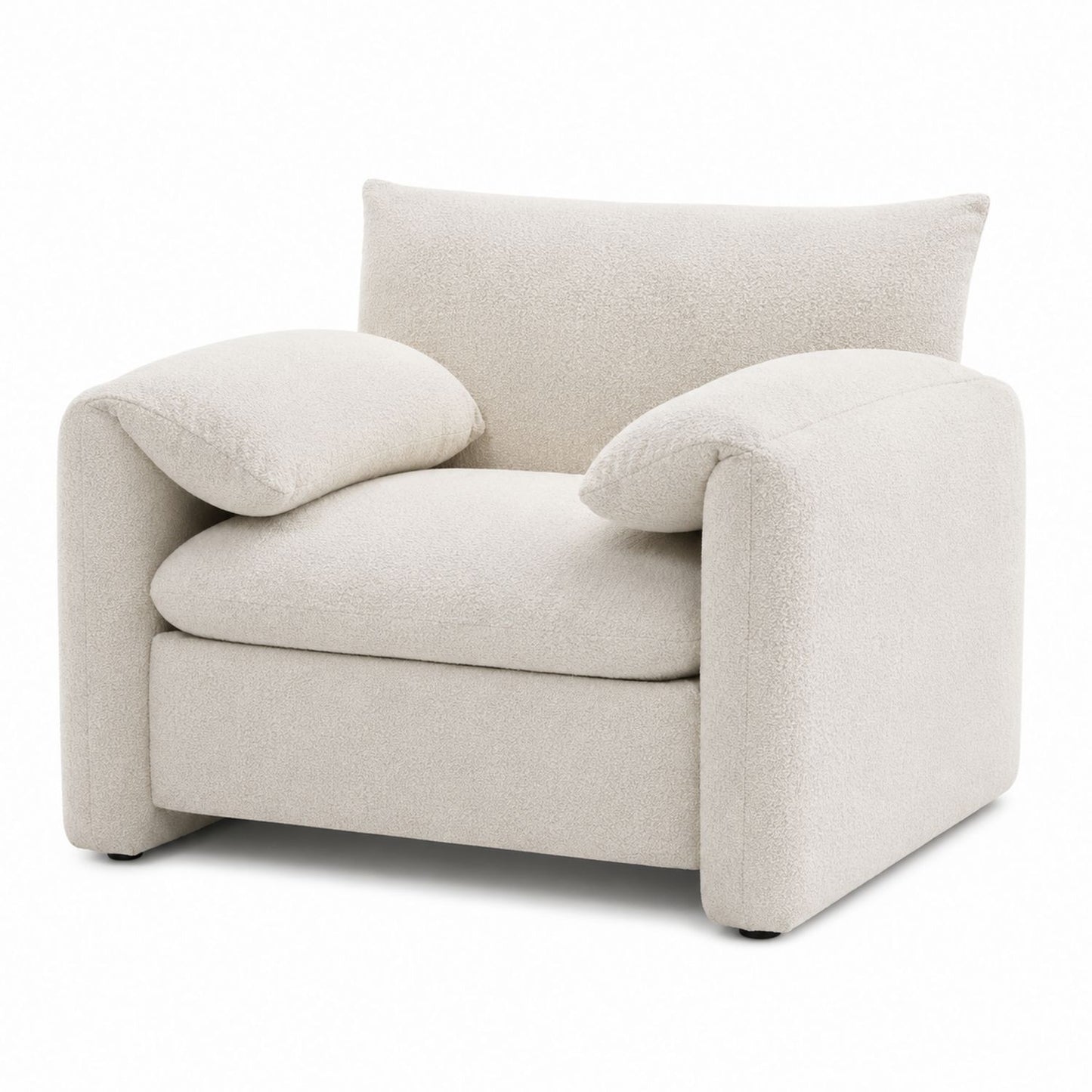 Fabric Armchair with Cushions 80x90x75 cm
